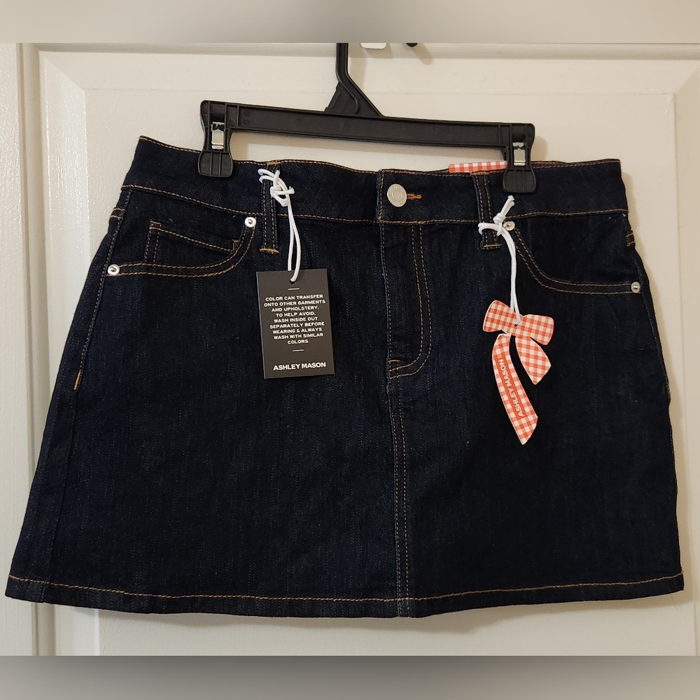 Ashley Mason Denim Mini Skirt